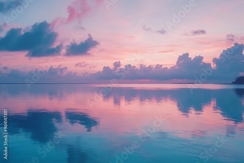 Wallpaper Mural Serene Sunset Over Tranquil Waters: A Colorful Reflection Torontodigital.ca
