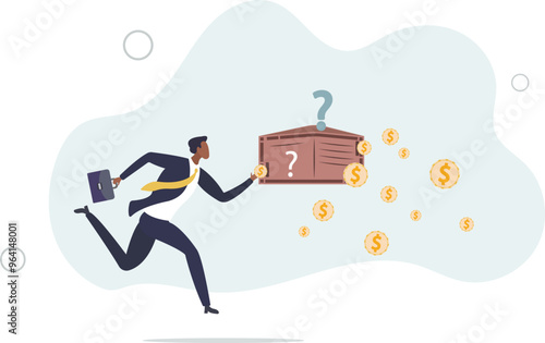 Investment earnings, money saving, growth stock market with high capital gain return or dividend concept.flat design with people.