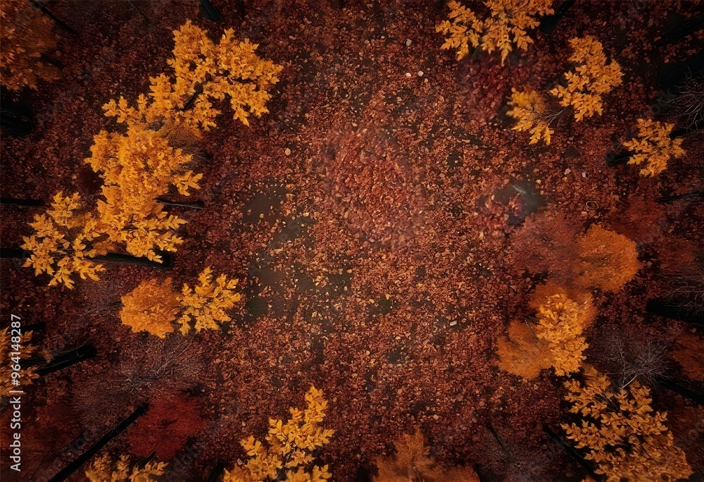 Autumn Texture Ground Covered in Fallen Orange Leaves Autumn Texture Ground Covered in Fallen Orange Leaves