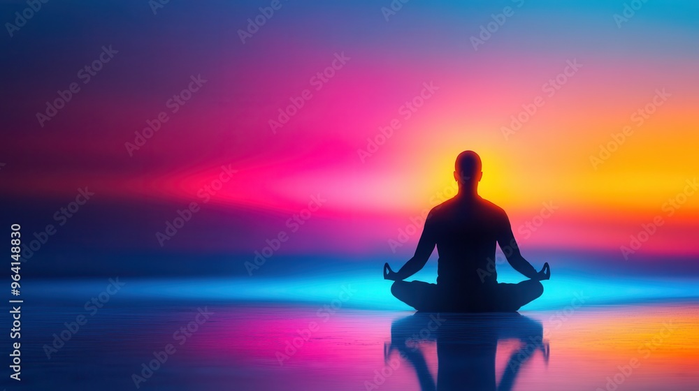 Serene Meditation with Soft Lights for Emotional Balance and EQ Development - Copy Space Available Serene Meditation with Soft Lights for Emotional Balance and EQ Development - Copy Space Available