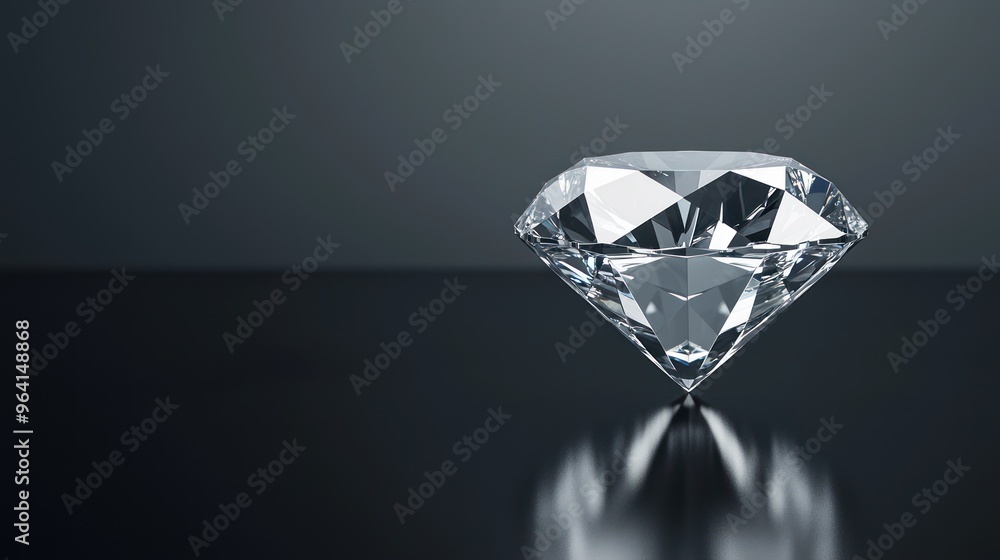 Sparkling Close-up of Flawless Diamond Reflecting Light in Professional Studio, Generative Ai Sparkling Close-up of Flawless Diamond Reflecting Light in Professional Studio, Generative Ai