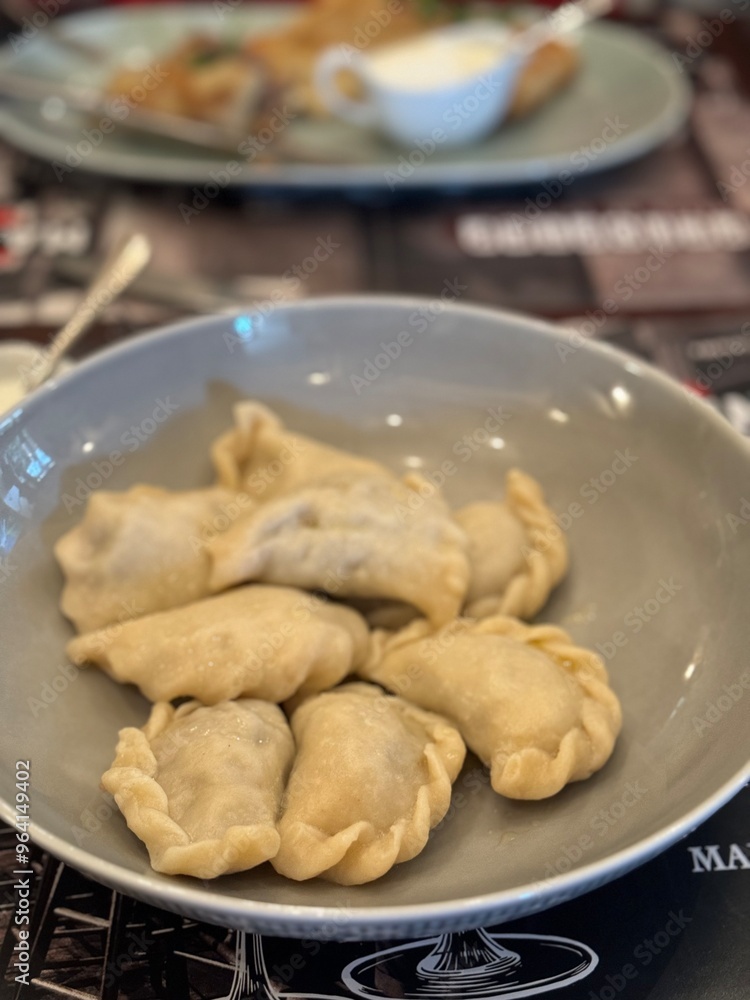 Homemade Dumplings on a Plate Homemade Dumplings on a Plate