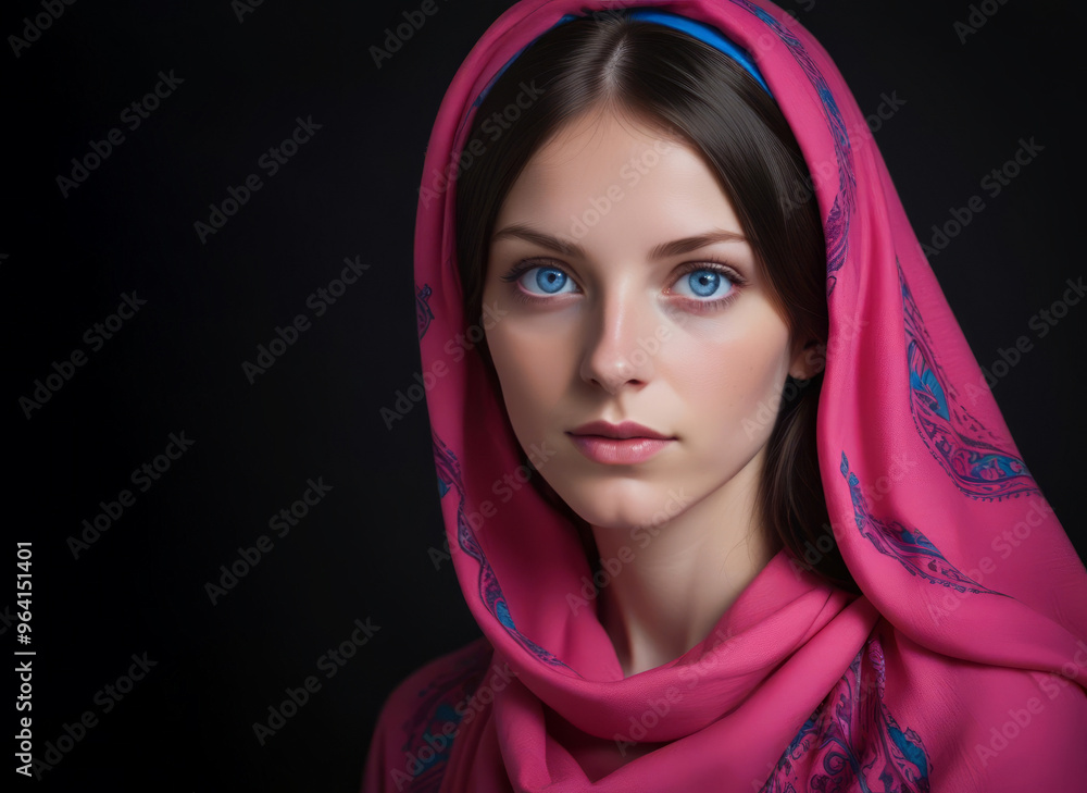 Portrait of a young girl in a hijab. Muslim woman in a headscarf Portrait of a young girl in a hijab. Muslim woman in a headscarf