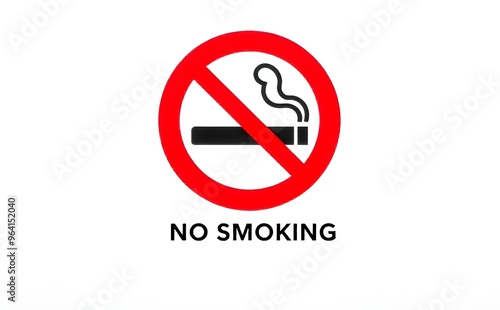 No smoking symbol on a white background