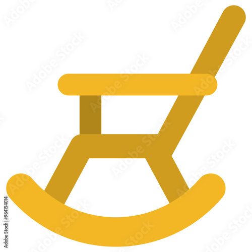 rocking chair flat icon