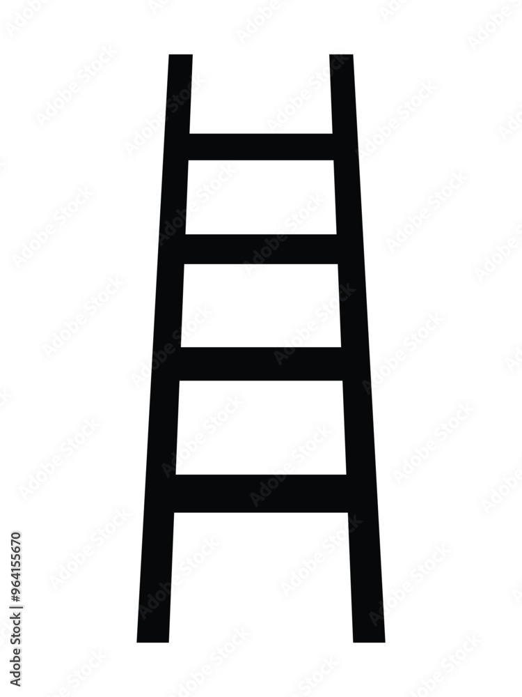 Ladder vector. Clipart image black ladder glyph icon isolated on white background. Step for success with construction staircase. Vector illustration. Ladder vector. Clipart image black ladder glyph icon isolated on white background. Step for success with construction staircase. Vector illustration.