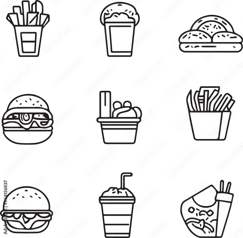 fast food icons fast food icons
