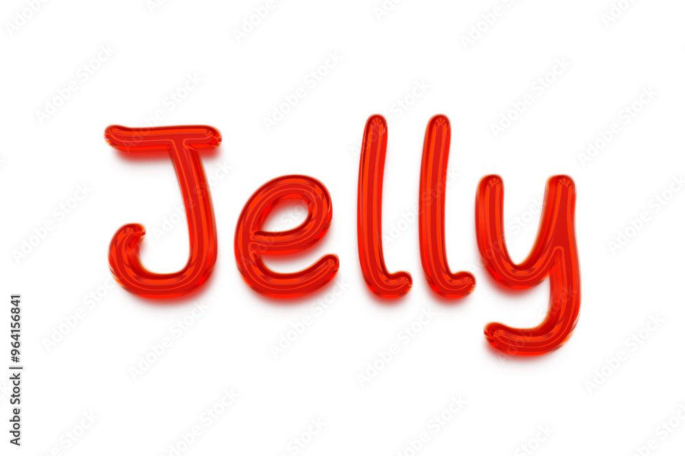 Jelly text effect luxury transparent background Jelly text effect luxury transparent background