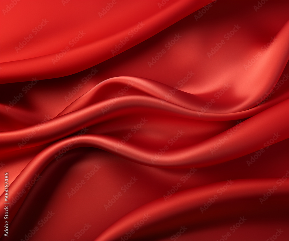 Obraz premium Red Silk Fabric Background