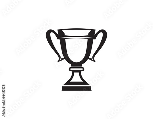 Trophy cup icon vector illustration template design. Award cup vector icon