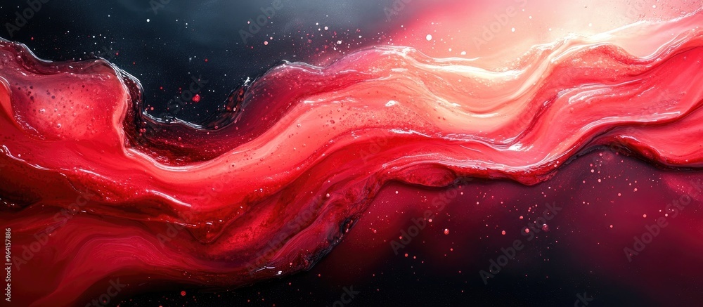 Abstract Red Swirls on Black Background Abstract Red Swirls on Black Background
