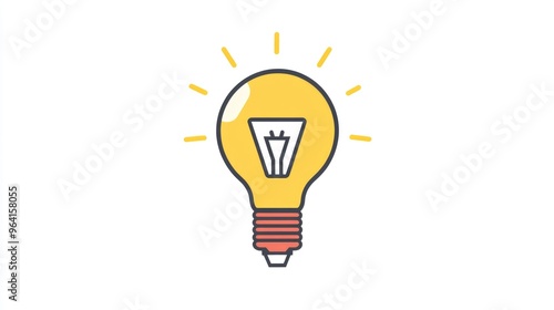 A light bulb is lit up and shining brightly. The light bulb is a symbol of knowledge and intelligence