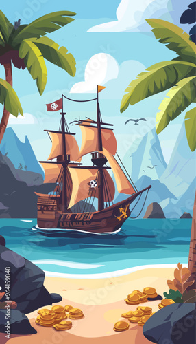 Caribbean Pirate Adventure: Treasure Maps and Tropical Islands.