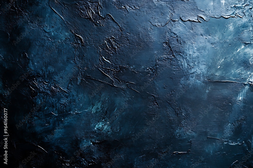 Fototapeta premium Textured Dark Blue Surface with Abstract Patterns