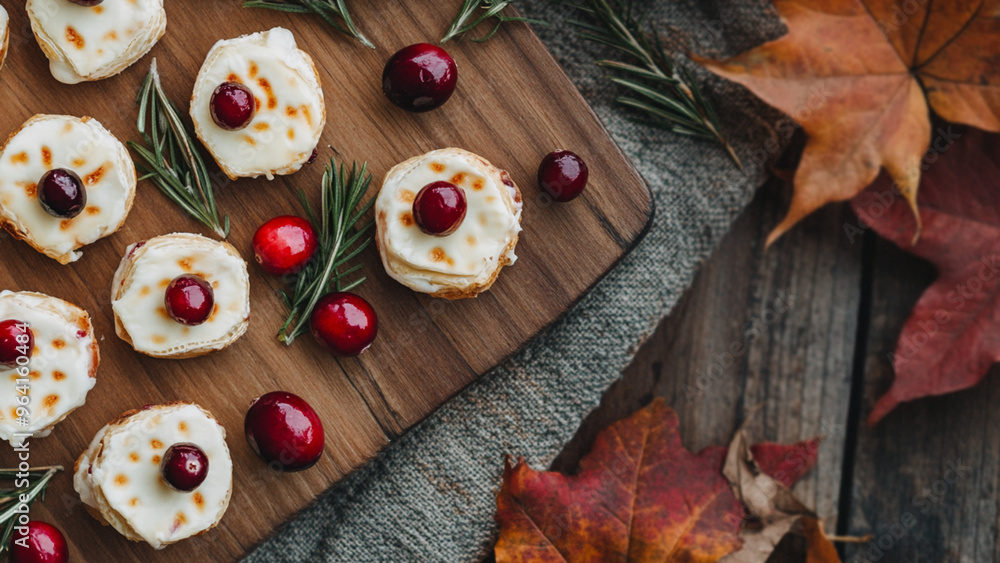 Fototapeta premium Cranberry brie bites 