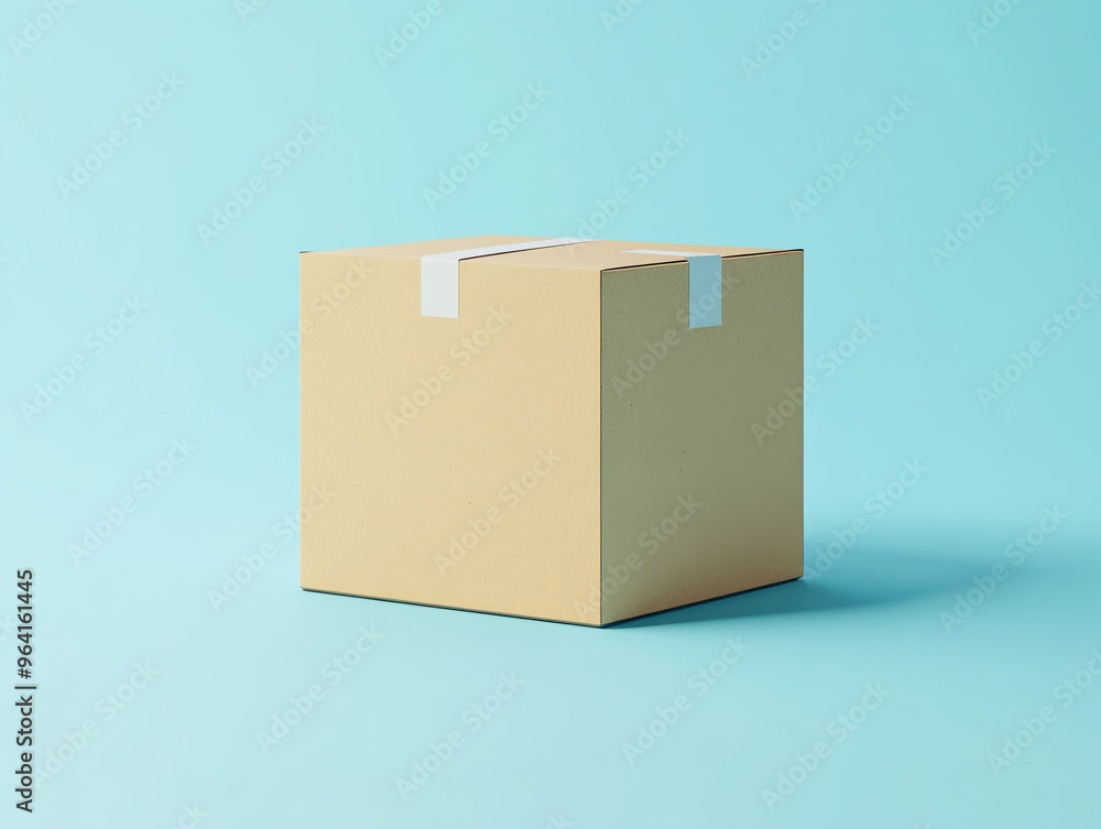 cardboard shipping box on a light background cardboard shipping box on a light background