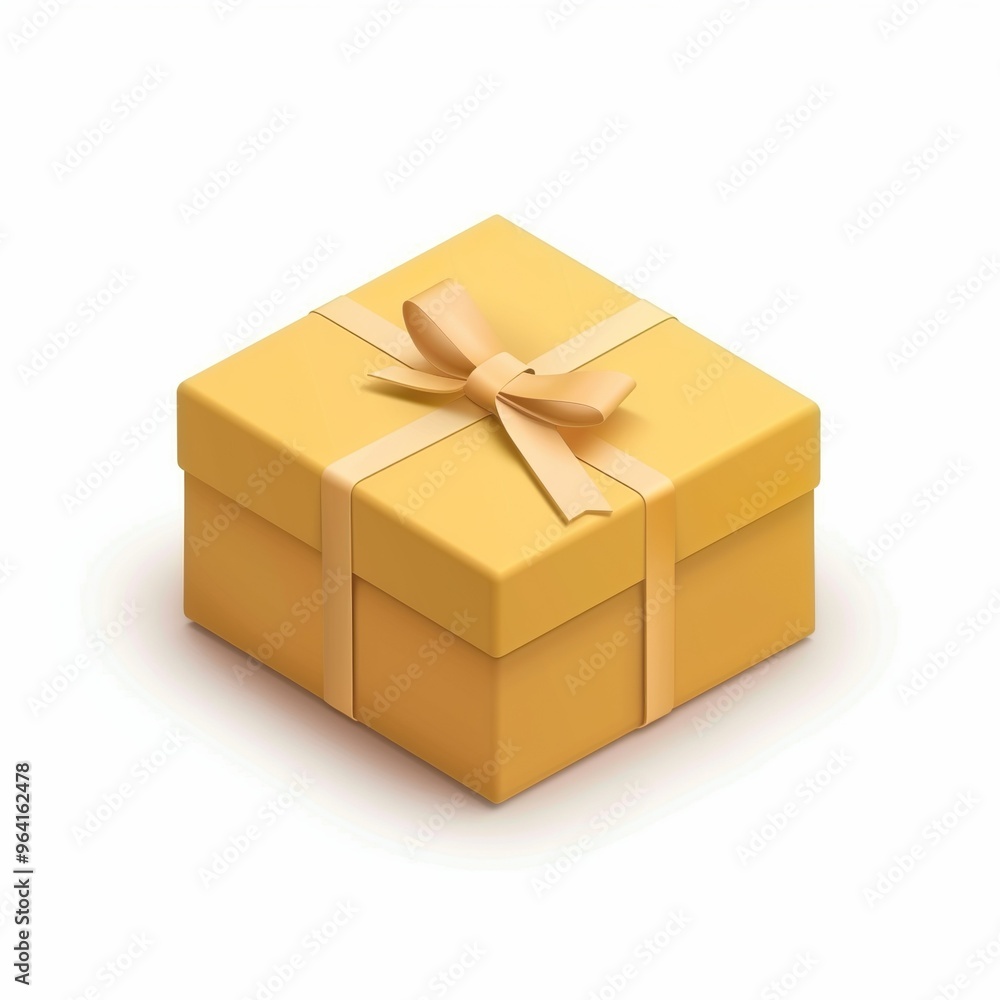 Package box icon white background, 3D Rendering, isometric