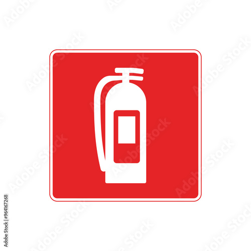 fire extinguisher vector, fire killer, fire reel hose on isolated background. Fire extinguisher icon in flat icon design