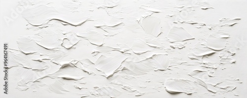 Abstract White Canvas Impasto Strokes, White Paint, Textured Background, Abstract, Impasto, Texture photo