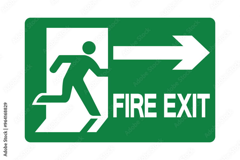 Emergency Exit Symbol Isolate On White Background,Vector Illustration EPS.10 Emergency Exit Symbol Isolate On White Background,Vector Illustration EPS.10