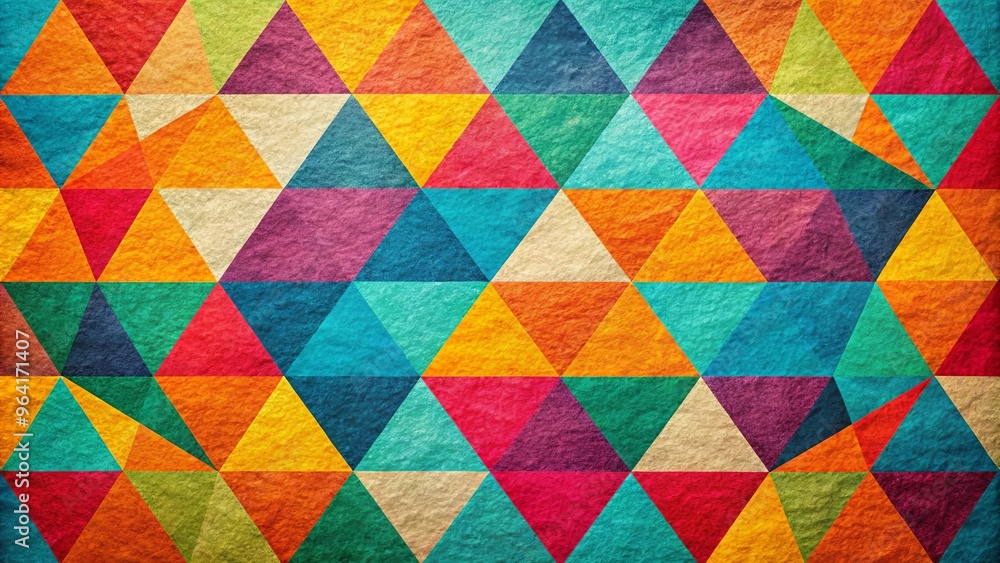 Vibrant geometric shapes with textured paper background perfect for design projects Vibrant geometric shapes with textured paper background perfect for design projects