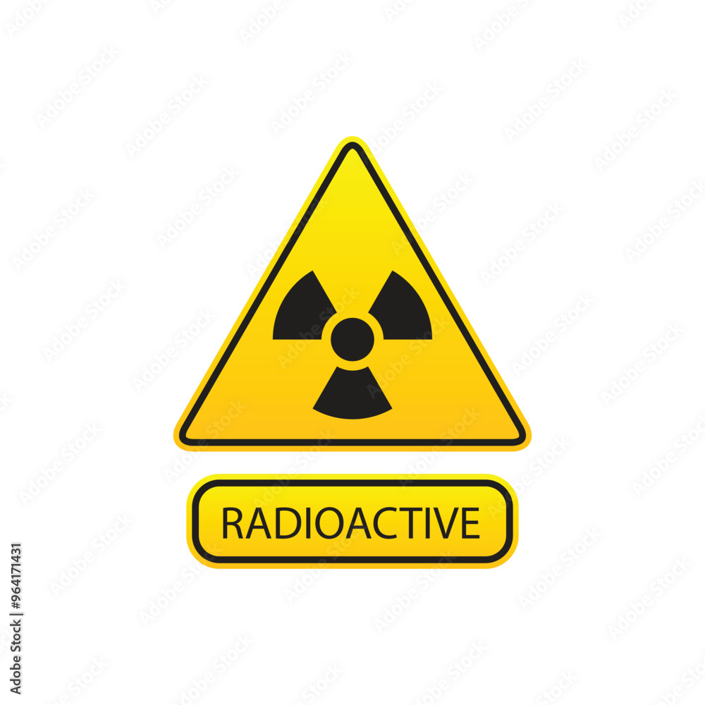 Yellow Radioactive Sign. Radiation Danger Icon. Vector EPS 10 Yellow Radioactive Sign. Radiation Danger Icon. Vector EPS 10