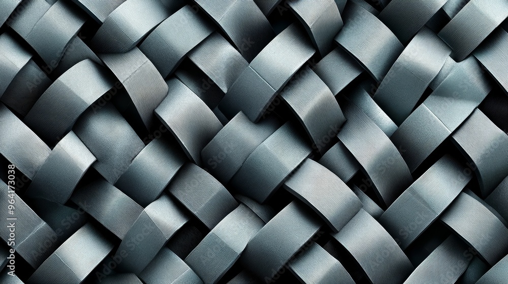 Interwoven Metallic Bands A Study in Texture and Form, metal, abstract, design Interwoven Metallic Bands A Study in Texture and Form, metal, abstract, design