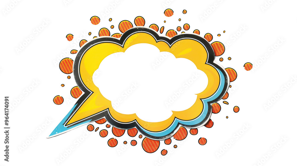 Retro pop art shout bubble, no text, blank bubble. ,isolated on a pure white background Retro pop art shout bubble, no text, blank bubble. ,isolated on a pure white background