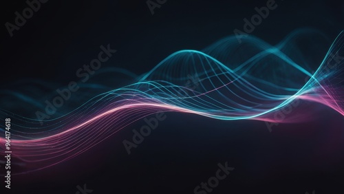 Wallpaper Mural Abstract representation of sound waves with vibrant colors and smooth curves. Torontodigital.ca