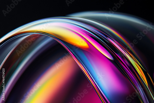 3D abstract glass style background