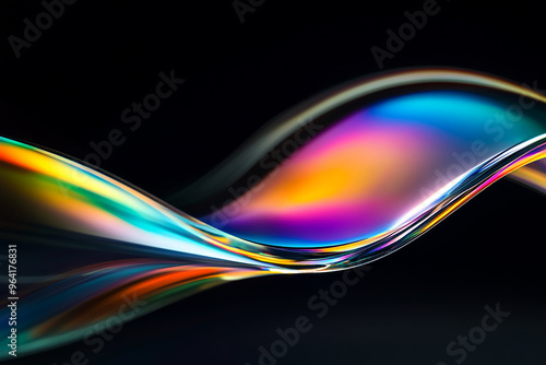 3D abstract glass style background photo