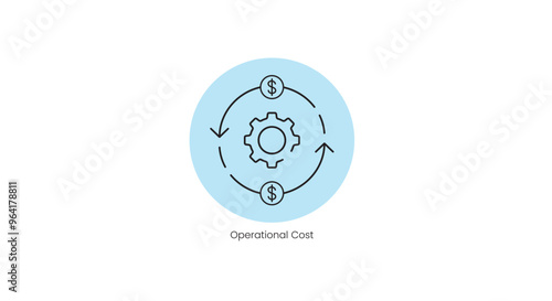 Operation Cost Management Vector Icon for Business and Logistics Optimization