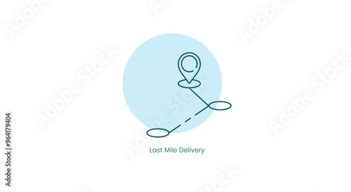 Last Mile Delivery Service Vector Icon for E-commerce and Local Shipping