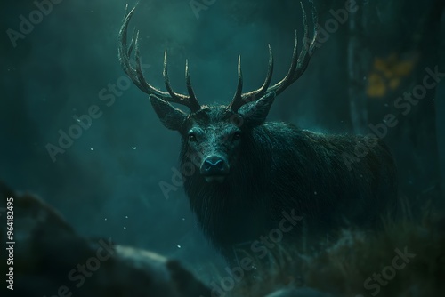 Majestic Stag in Mystical Forest