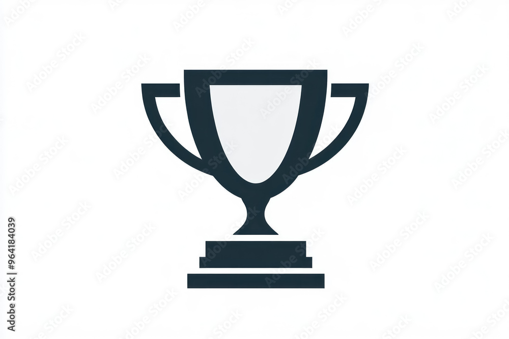 minimalist trophy icon design in black and white minimalist trophy icon design in black and white