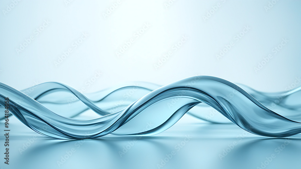 abstract glass waves, generative AI abstract glass waves, generative AI