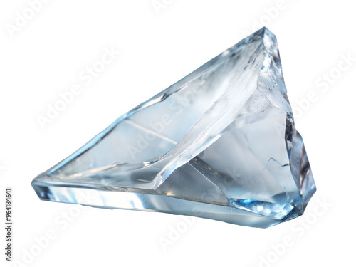 Glass shard cut out. isolated on transparent background. Copy space. photo