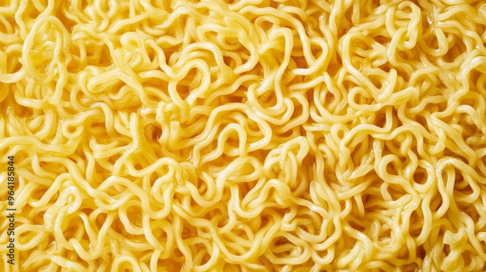 Closeup view of thin instant noodles, ideal for a variety of Asian dishes and flavorful ramen bowls