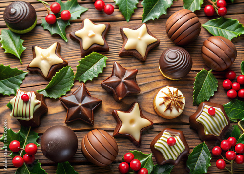 Assorted Shaped Chocolate Candies on a Table