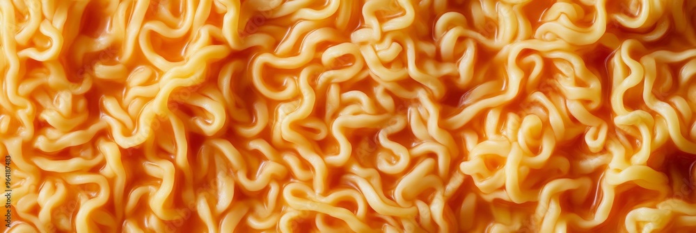 Closeup view of thin instant noodles, ideal for a variety of Asian dishes and flavorful ramen bowls Closeup view of thin instant noodles, ideal for a variety of Asian dishes and flavorful ramen bowls