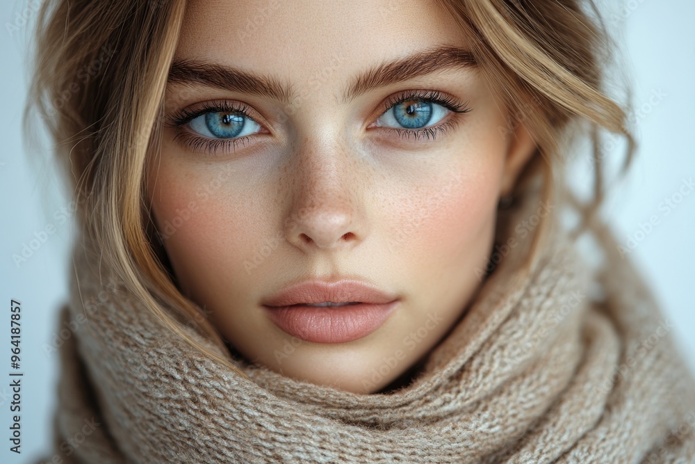 A fashion-forward photo of a model wearing a modest, elegant outfit in neutral tones. Generative AI A fashion-forward photo of a model wearing a modest, elegant outfit in neutral tones. Generative AI