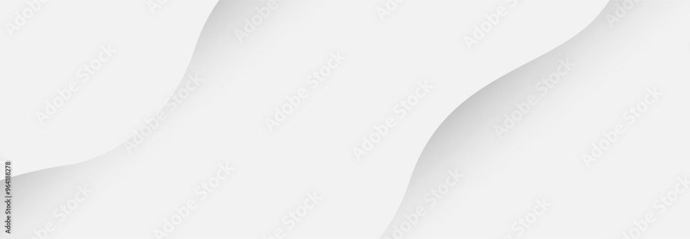 Abstract white and grey background with white wavy. Minimal clean modern banner. illustration Vector Abstract white and grey background with white wavy. Minimal clean modern banner. illustration Vector
