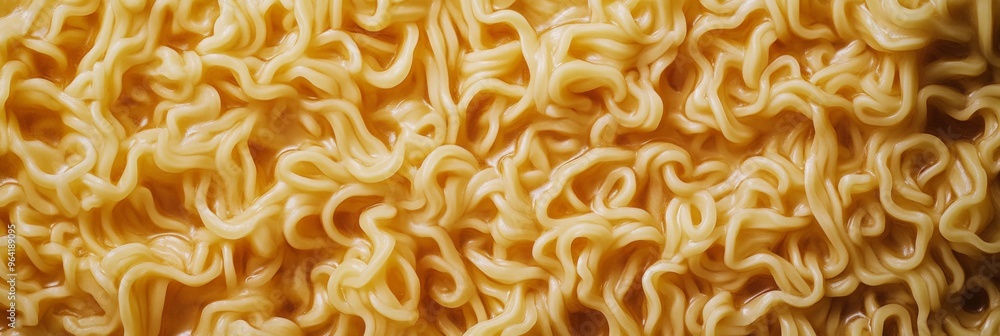 A Close Up Image Showcasing the Intricate Background Texture of Curly Instant Noodles A Close Up Image Showcasing the Intricate Background Texture of Curly Instant Noodles