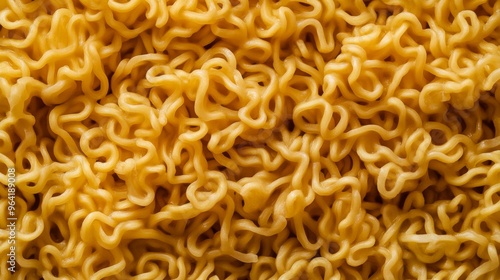 A Close Up Image Showcasing the Intricate Background Texture of Curly Instant Noodles