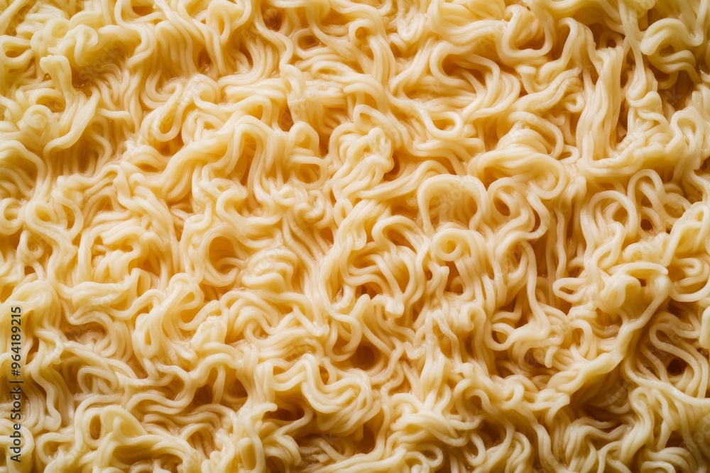 A Close Up Image Showcasing the Intricate Background Texture of Curly Instant Noodles A Close Up Image Showcasing the Intricate Background Texture of Curly Instant Noodles