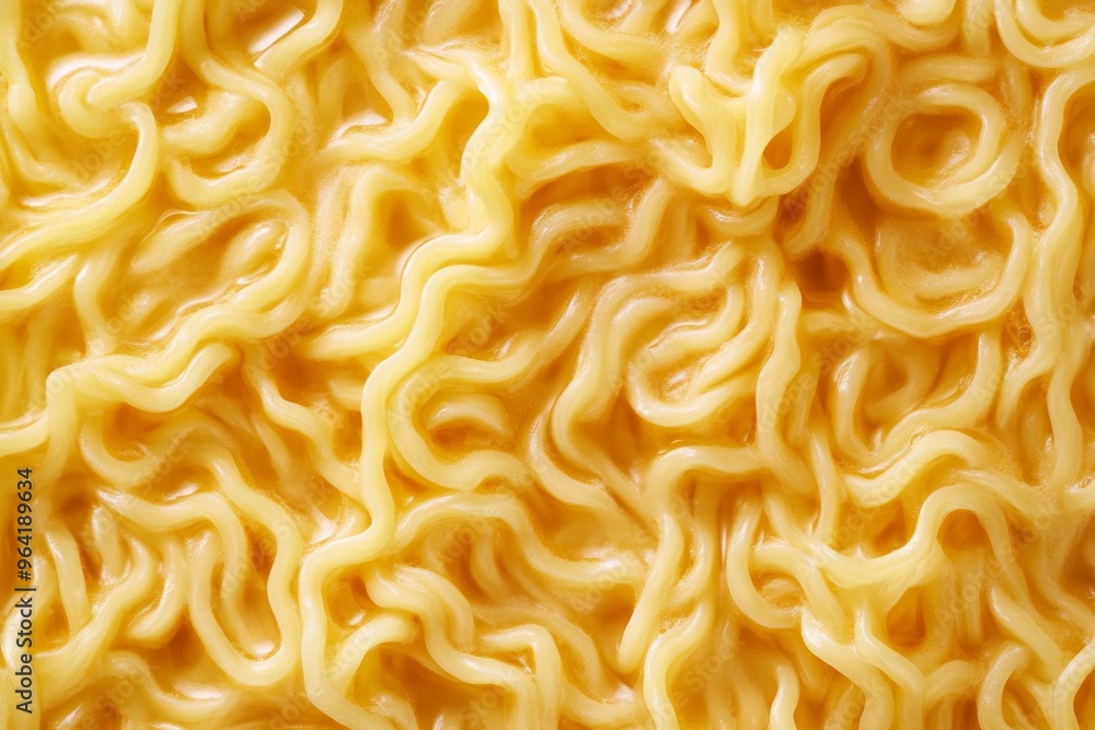 A Close Up Image Showcasing the Intricate Background Texture of Curly Instant Noodles A Close Up Image Showcasing the Intricate Background Texture of Curly Instant Noodles