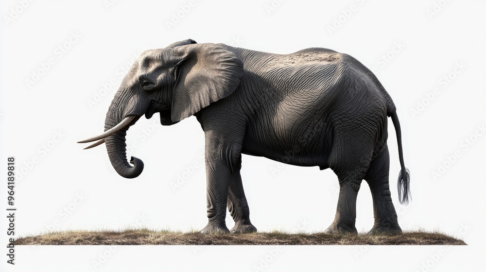 Obraz premium elephant , full body picture on transparency background PNG