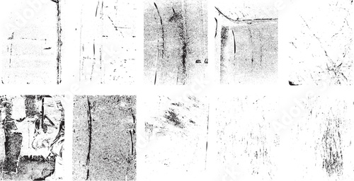 Grunge Backgrounds set. Big collection of vector overlay, distress, textures .Simply Place illustration over any Object to Create grungy ,splattered , dirty effect .Various texture for your design. 