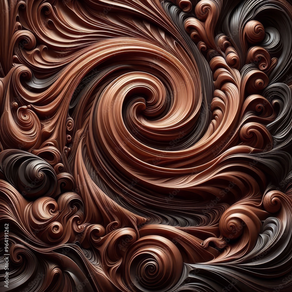 Astonishing chocolate swirl. Backgrounds series.
Astonishing chocolate swirl. Backgrounds series.