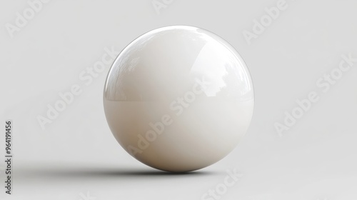 floated round white ball isolate on transparency background PNG